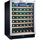 Danby Designer Series DWC508BLS Built-in Wine Cooler 25 in, with 50-Bottle Capacity, 6-1/2 Sliding Wire Wine Racks, Beachwood Face, LED Digital Thermostat, Interior LED and Reversible Door 