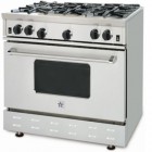 BlueStar RNB Series RNB366  Pro-Style Gas Range 36 in with Open Burners, 5.0 cu. ft. Convection Oven, Manual Clean and Ceramic Infrared Broiler