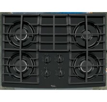 Whirlpool Gold GLT3057R Gas Cooktop, 30in, with Cooktop Power Burners, nfinite-Heat Controls with Lift-Off Knobs, Full-Width Cast Iron Burner Grates and Sealed Gas Burners   