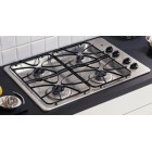 GE JGP328 30'' Gas Cooktop, Deep Recessed Cooktop, Precise Simmer Burner, Continuous Grates