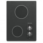 KitchenAid KECC056RBL 15'' Electric Cooktop, 2 Elements, Ceramic Glass Surface, Infinite Heat Control