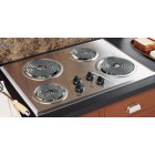 GE JP328 30'' Electric Cooktop, 4 Coil Heating Elements, Upfront Controls, ''ON'' Indicator Light