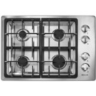 Jenn-Air JGC1430AD 30'' Gas Cooktop with Four Sealed Burners, Sturdy Cast-Iron Grates, Infinite...