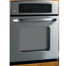 GE JCKP70 Single Wall Oven, 27in, 3.9 cu.ft, with Convection, Hidden Bake Oven Interior, Automatic Self-Clean Oven Door Lock, True Temp System and SmartSet Oven Control    