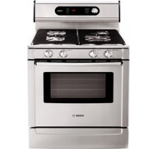 Bosch (HGS7282UC)  700 series, Full SS Finish Including Door, Backguard & Control Panel, Professional Style Continuous Matte Grates, 2 Power Burners (16k + 12.5k BTU) + 2 Simmer Burners, Capacity: 5.1