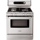 Bosch (HGS7282UC)  700 series, Full SS Finish Including Door, Backguard & Control Panel, Professional Style Continuous Matte Grates, 2 Power Burners (16k + 12.5k BTU) + 2 Simmer Burners, Capacity: 5.1