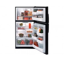 GE GTS22KBP Top Mount Refrigerator, 21.7 cu.ft., 4 split Spillproof shelves, 3 crispers. (2 adj), 3 portabins, freezer light, round corners