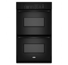 Whirlpool Gold GBD309PVB  Black  Double Wall Oven, 30in, 8.2 cu.ft, (Total) with TimeSavor Plus Convection Upper Oven, 4.1 cu. ft. Lower Oven, Self-Clean, and Convection Conversion Black 