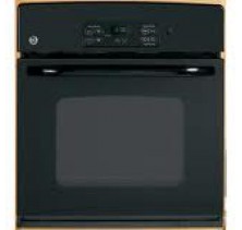 GE JCKS10DPBB Black Single Wall Oven, 27in, 3.9 cu.ft, with Hidden Bake Oven Interior, Frameless Oven Door and True Temp System   Black