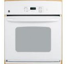 GE JCKS10DPWW White Single Wall Oven, 27in, 3.9 cu.ft, with Hidden Bake Oven Interior, Frameless Oven Door and True Temp System   White