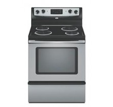 Whirlpool YRF115LXVS Stainless Steel Freestanding Electric Range, 30in, 4.8 cu.ft, with High-Speed Coil Elements, convenient appliance outlet, 2 Oven Racks and Extra Large Oven Window Stainless Steel