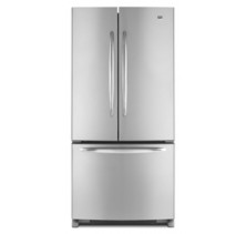 Maytag MFF2258VEM Stainless Steel French Door Refrigerator, 33in, 22.0 cu.ft, with Dual Temperature Zones, Wide-N-Fresh Deli Drawer, Energy Star, Covered Dairy Compartment and Adjustable Tempered-Glass Shelves Stainless Steel