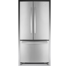 Whirlpool Gold GX2SHBXVY Stainless Steel French Door Refrigerator, 33in, 22.0 cu.ft, with Contour Doors with Hidden Hinges, Energy Star Certified, 4 Split Shelves, Spillproof Glass Shelves and Digital Temperature Stainless Steel