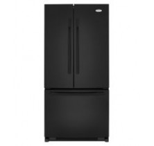 Whirlpool Gold GX2SHBXVB Black French Door Refrigerator, 33in, 22.0 cu.ft, with Contour Doors with Hidden Hinges, Energy Star Certified, 4 Split Shelves, Spillproof Glass Shelves and Digital Temperature Black