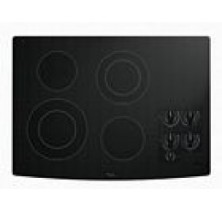 Whirlpool Gold GJC3054RB Black On Black Electric Cooktop, 30in, with Smooth ceramic-glass surface cleans up quickly, Double Dual Element Cooktop, AccuSimmer Element and Hot Surface Indicator Light Black on Black