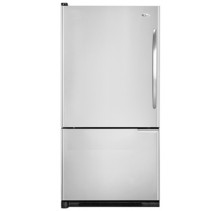 Amana ABL192ZWES  Stainless Steel (Left Swing) Bottom Mount Refrigerator, 30in, 18.5 Cu Ft ,Flat Textured Door ,Electronic Controls ,4 Spillproof Shelves ,Hanging Deli, and Humidity Controlled Crispers   Stainless Steel (Left Swing)