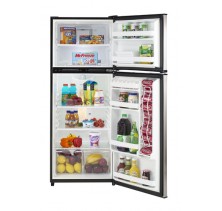 GE GTR12BSXBS Stainless Steel Top Mount Refrigerator, 12.1cu.ft. 2 Full Width wire sh., 2 clear crispers, fixed door storage, pocket handles Stainless Steel