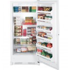 GE FUF21SVRWW Upright Freezer, 32in, 20.6 cu. ft. Upright Freezer with 4 Wire Shelves (2 Adjustable), 6 Door Shelves, Slide-Out Bulk Storage Basket, Door Lock and Electronic Controls