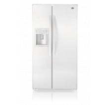 LG LSC27911SW WhiteS Side by Side Refrigerator, 36 in, 26.5 cu.ft, with  External LED display, Flush Water dispenser, Tempered Glass Shelves, Vista Handle White