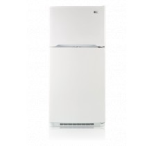 LG LTN19315SW WhiteS Top Mount Refrigerator, 30 in, 19 cu.ft, with Door Cooling, Deluxe digital temp control, LoDecible 42dB, 1 fridge light (60w), Ion Cooling, 4 split glass shelves, Snack bin, White