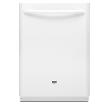 Maytag MDB8959AWW White Dishwasher/Fully Integrated, 24in, with 6 Wash Cycles, DuraGuard Nylon Racks, 6 Hour Delay Start, Silverware Blast Spray Jets and Silence Rating of 56 dB White