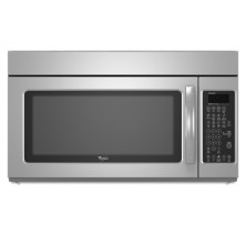 Whirlpool YWMH2205XVS Stainless Steel Over the Range Microwave, 30in, 2.0 cu.ft, with 3-Speed fan/220 CFM, Convertible ventilation, Auto Cook, Defrost and Reheat Cycles, Soften and Melt Cycles and 1,000 Watts  Stainless Steel