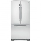 GE GFRS2KBY French Door Refrigerator, 33in, 22.1 cu.ft., 4 split glass.,  3 crisp (2 adj hum),4 portabins, gal sh., contour door, High gloss finish, New GE crown door appearance