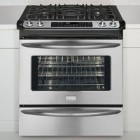 Frigidaire Gallery CGDS3065K Slide-In Range, 4.2 Cu. Ft, 30&rdquo; Dual Fuel, Convection, Self Clean, Auto Shut-Off, Continuous Cast Iron Grates with Black Matte Finish, 1x17K BTU Burner w/Quick Boil