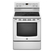  Maytag YMER8772WW White Freestanding Electric Range, 30in, 5.6 cu.ft, with Precision Cooking System with Precise Preheat, PreciseBake and PreciseBroil, Sabbath Mode, Control Lockout and Delay Bake      White