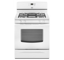 Maytag MGR7662WW White Freestanding Gas Range, 30in, 5.0 cu.ft, with 13,500-BTU Power Cook Burner, Control Lockout Option, Delay Bake/Clean Setting, Precision Cooking System and Four Cooktop Burners  White