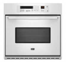 Maytag MEW7530WDW White Single Wall Oven, 30in, 4.1 cu.ft, with EvenAir True Convection, Precision Cooking System, Self-Cleaning with Adjustable Cleaning Levels, Sabbath Mode and Delay Bake Setting    White