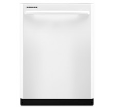 Maytag MDB6769AWW White Dishwasher/Fully Integrated, 24in, with 5 Wash Cycles, 6 Wash Options, DuraGuard Nylon Racks, Hard Food Disposer, Plastic Interior and Silence Rating of 59 dB White