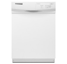 Whirlpool DU1015XTXQ White Dishwasher, 24in, with Energy Star Qualification, 3 Automatic Cycles, 3 Options, 4-Level SheerClean, Direct Feed Wash System, High Temperature Wash Option and Control Lock White