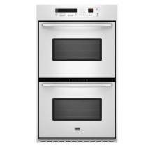 Maytag MEW7630WDW   White Double Wall Oven, 30in, 8.2 cu.ft, with EvenAir True Convection Third Element Oven, Self-Clean, Convection Conversion, Precision Cooking and Hidden Bake Element White