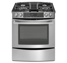JennAir JGS9900CDS Stainless Steel 30" Slide-In Gas Downdraft Range with Convection Stainless Steel