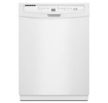 Maytag MDB4709AWW White Dishwasher, 24in, with 4 Wash Cycles, 6 Wash Options, Delay Start Option, Hard Food Disposer, Plastic Interior and Silence Rating of 61 dB White