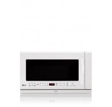 LG LMHM2017SW White Over the Range Microwave, 30 in, 2.0 cu.ft., 1,000W,  Sensor Cooking, 400CFM, Monitor Look (controls at bottom),  Warming Lamp, 14.2 in Round Tray White