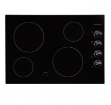 Frigidaire FFEC3024LB Black 30in Electric Cooktop, Ceramic Glass Surface, Right Side Controls, Hot Surface Indicator Light, 2x9" 2500w Element, 2x6" 1200w Element, Bevelled Edges Black