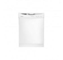 Frigidaire FFBD2403LW White Dishwasher 24in Electronic Controls, 7 Easy Clean Touch Pads, Delay Start 2-4-6 Hours, Tall Tub - 12 Piece Place Setting, Plastic/White Tub, 4 Wash Levels w/Precision Wash System White