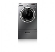 Samsung WF340ANG Stratus Grey Front Load Washer, 27 in, 4.3 cu.ft, Diamond Drum, Heater, Direct Drive, VRT, 1150 RPM, 9 Wash Cycles, Energy Star Stratus Grey