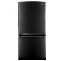 Samsung RB196ACBP Black Bottom Mount Refrigerator, 32 1/4in, 17.7 cu.ft,  Drawer w/ EZ-Open Handle Handle, Twin Cooling System with LED Display, Control Buttons, Energy Star, Contour Door and Reversible Door Black