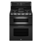 Maytag MGT8775X Freestanding Double Oven Gas Range, 30in, 6.0 cu.ft, with One 16,000 BTU Speed Heat Burner, Self-Cleaning Upper and Lower Ovens with Adjustable Levels, Floating Glass-Front Oven Door  
