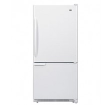 Maytag MBB1953XEW WhiteB Bottom Mount Refrigerator, 19 Cu Ft, Swing Door, Textured Door. Electronic Controls, 4 Split, Non Spill Glass Shelves, 3 Clr Adj Door Bins, 2 Humidity Controlled Crispers White