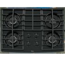 Whirlpool Gold GLT3057RB Black Gas Cooktop, 30in, with Cooktop Power Burners, nfinite-Heat Controls with Lift-Off Knobs, Full-Width Cast Iron Burner Grates and Sealed Gas Burners    Black