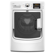 Maytag Maxima MHW6000XW White Front Load Washer, 27in, 5.0 cu.ft, with Direct Drive Motor, Advanced Vibration Control Plus, 16 hour Fresh Hold with Dynamic Venting Technology, Allergen Removal Washer Cycle White