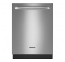 Kitchen Aid KUDE70FXSS Stainless Steel Dishwasher/Fully Intergrated, 24in, with ProScrub Option ProDry Option SatinGlide Max System Fully Integrated Console ENERGY STAR Qualification and Culinary Tool  Stainless Steel