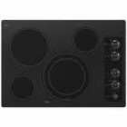 Whirlpool Gold G7CE3034X Electric Cooktop, 30in, with 4 Radiant Elements, Eco Friendly Schott Ceran Glass Surface, Dishwasher-Safe Knobs, Hot Surface Indicator Light