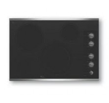 Whirlpool Gold G7CE3034XS Stainless Steel Electric Cooktop, 30in, with 4 Radiant Elements, Eco Friendly Schott Ceran Glass Surface, Dishwasher-Safe Knobs, Hot Surface Indicator Light Stainless Steel