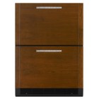 Jenn Air JUD248R 24 inch Double-Refrigerator Drawers with Fully Extendable Glide-Out Drawers with Heavy-Duty Ball Bearings, Stainless Steel Interior, Electronic Controls with Temperature Displays 