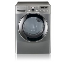 LG DLEX2550V Graphite Steel Front Load Electric Steam Dryer, 27 in, 7.4 cu.ft, with 12 Drying Cycles, 5 Temperature Levels, 12 Dry Options, Stackable with Optional stacking kit , Smart Diagnosis Graphite Steel